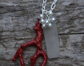 Black Friday and Cyber Monday Sales Sea Treasures Necklace - Sea Glass, Coral, and Pearl Necklace