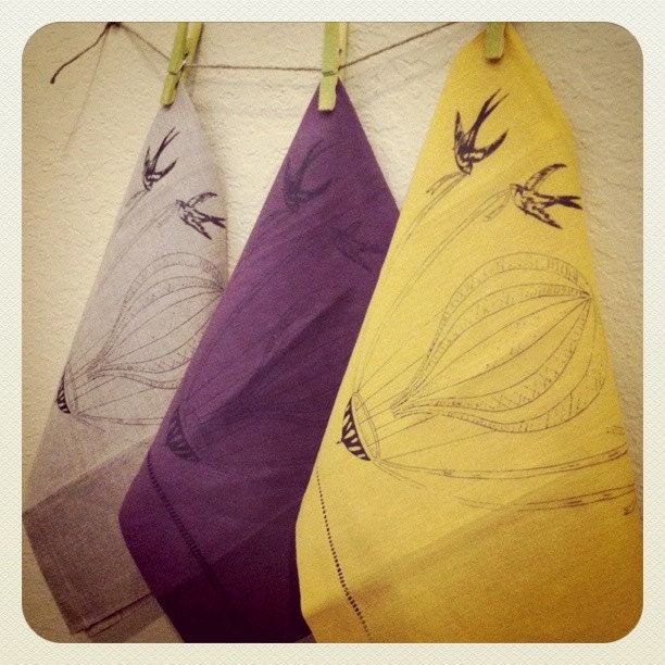 Hot Air Balloon Tea Towel