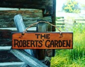 Rustic Personalized Outdoor Sign Garden