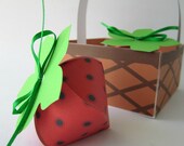 Printable Strawberry Party Favors and Basket