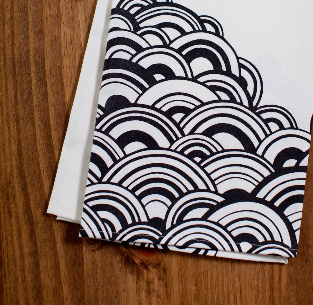 menacing clouds . organic tea towel