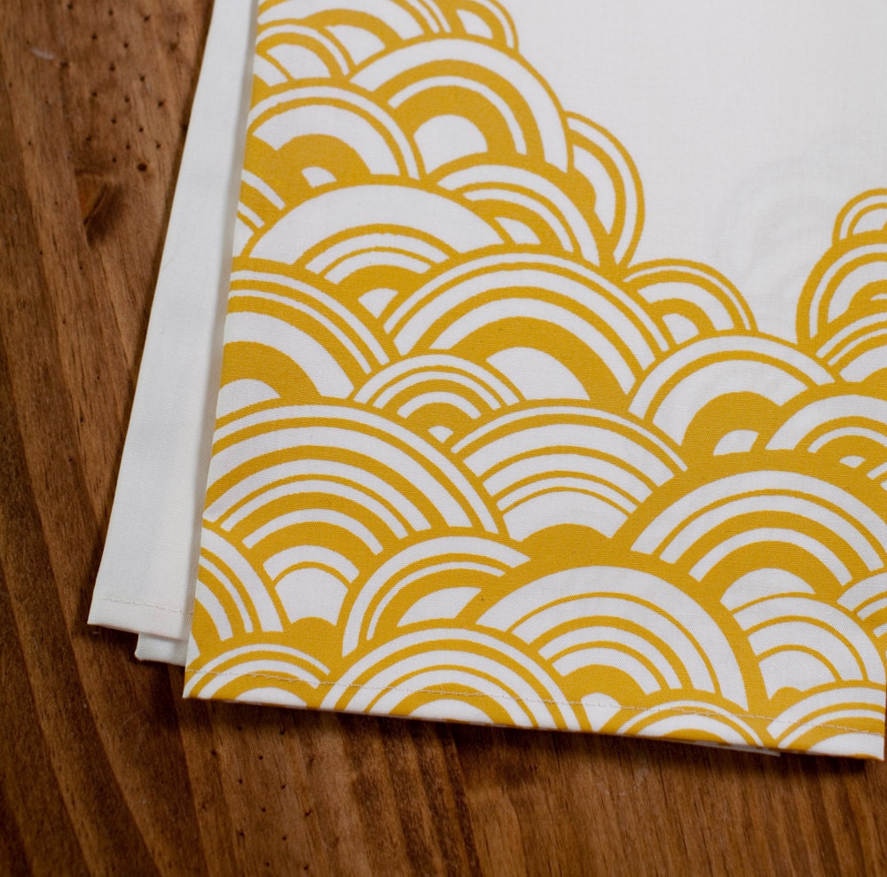sun kissed clouds . organic tea towel