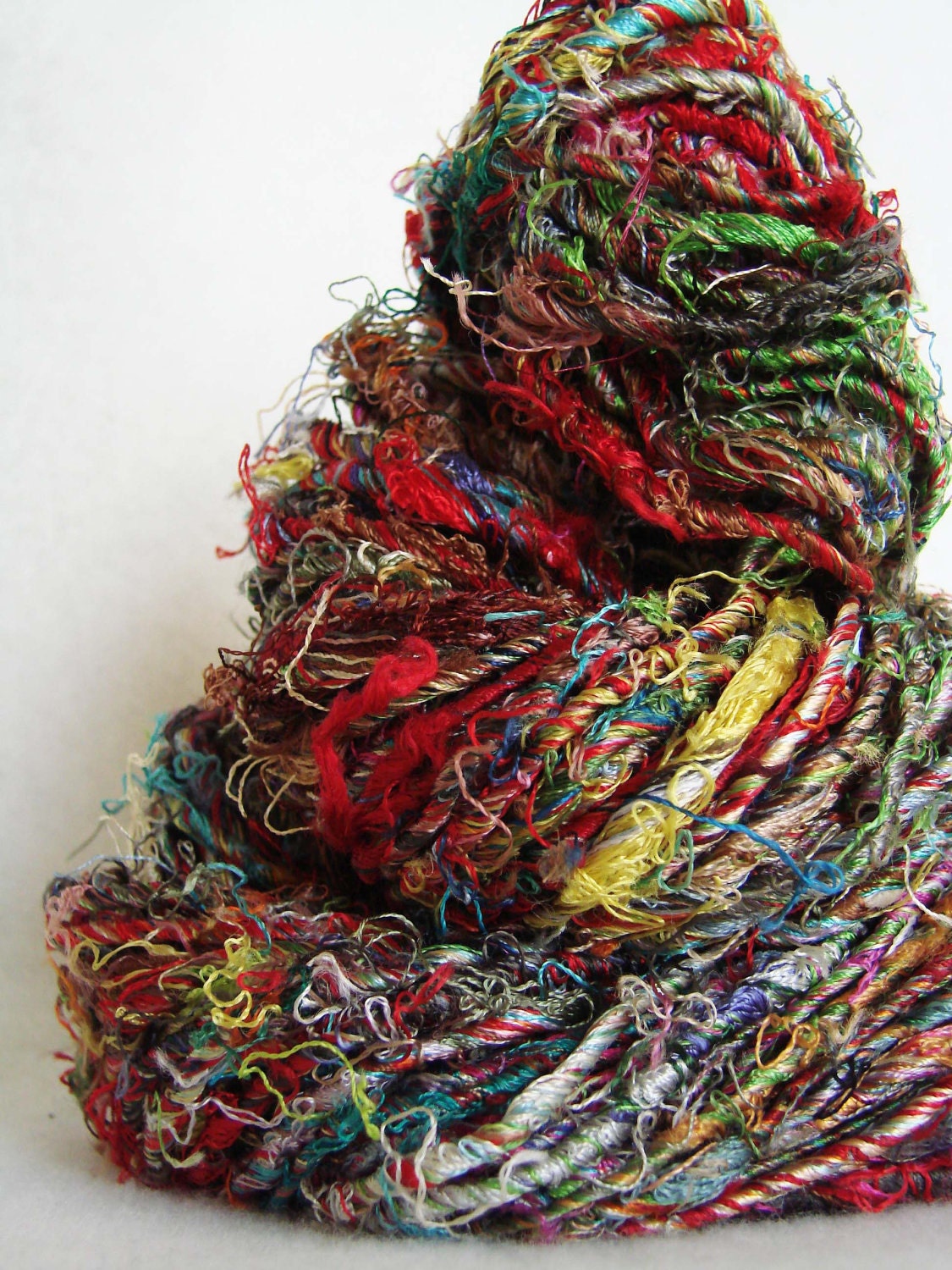 Recycled Sari Silk Yarn - 95 gm