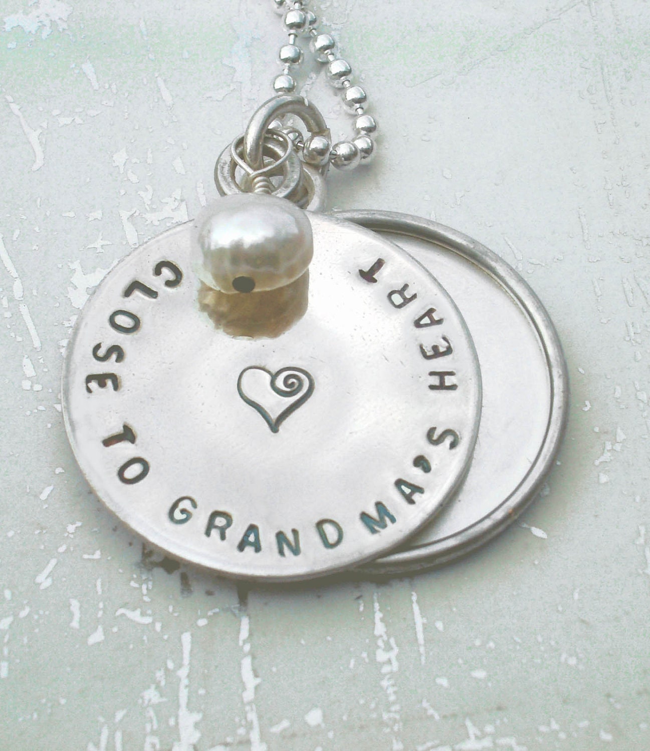 Hand Stamped Sterling Layered Locket by donnaodesigns