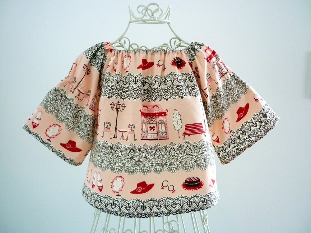 Girls' A-Line French Blouse - Size 1