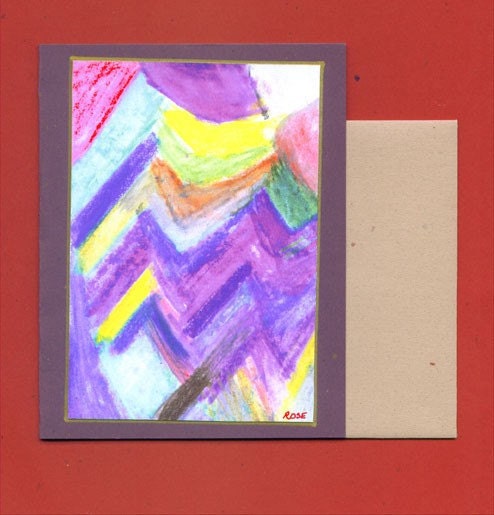 Abstract Art Note Card - Artist with Autism