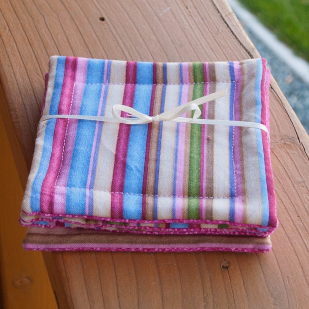 Striped Coasters - Set of Four