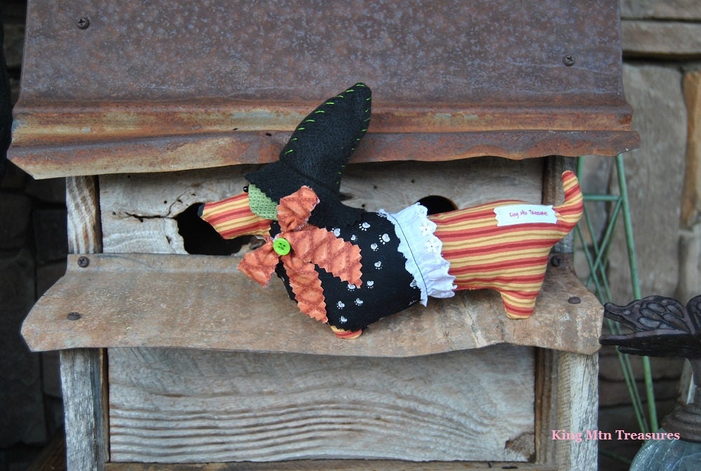 Dachshund Doll- Halloween Witch-Help Support Dachshund Rescue