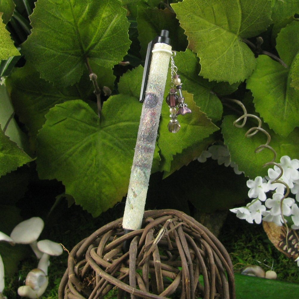 Jeweled Pen with Charm Dangle: "I Spy a Little Eye"