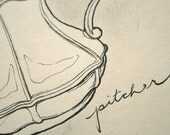 custom line drawing- 5x7