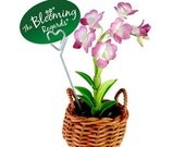 Miniature Polymer Clay Flowers Supplies Handmade Purple Orchids
