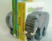 Elephant Bookends Hand Painted Wood Non Toxic