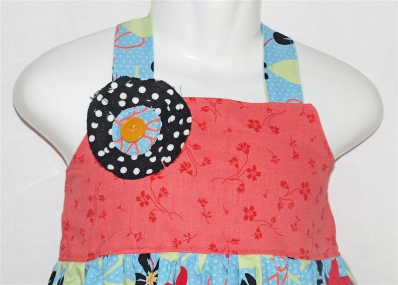 Boutique Girls Dress - GARDEN FRIENDS - Toddler size 2T