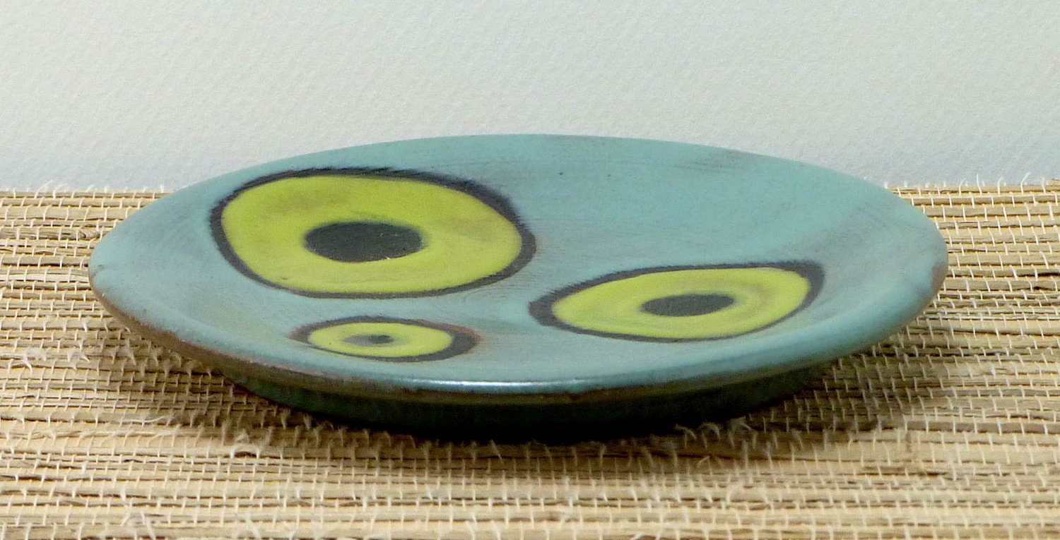 Small dish with green dots
