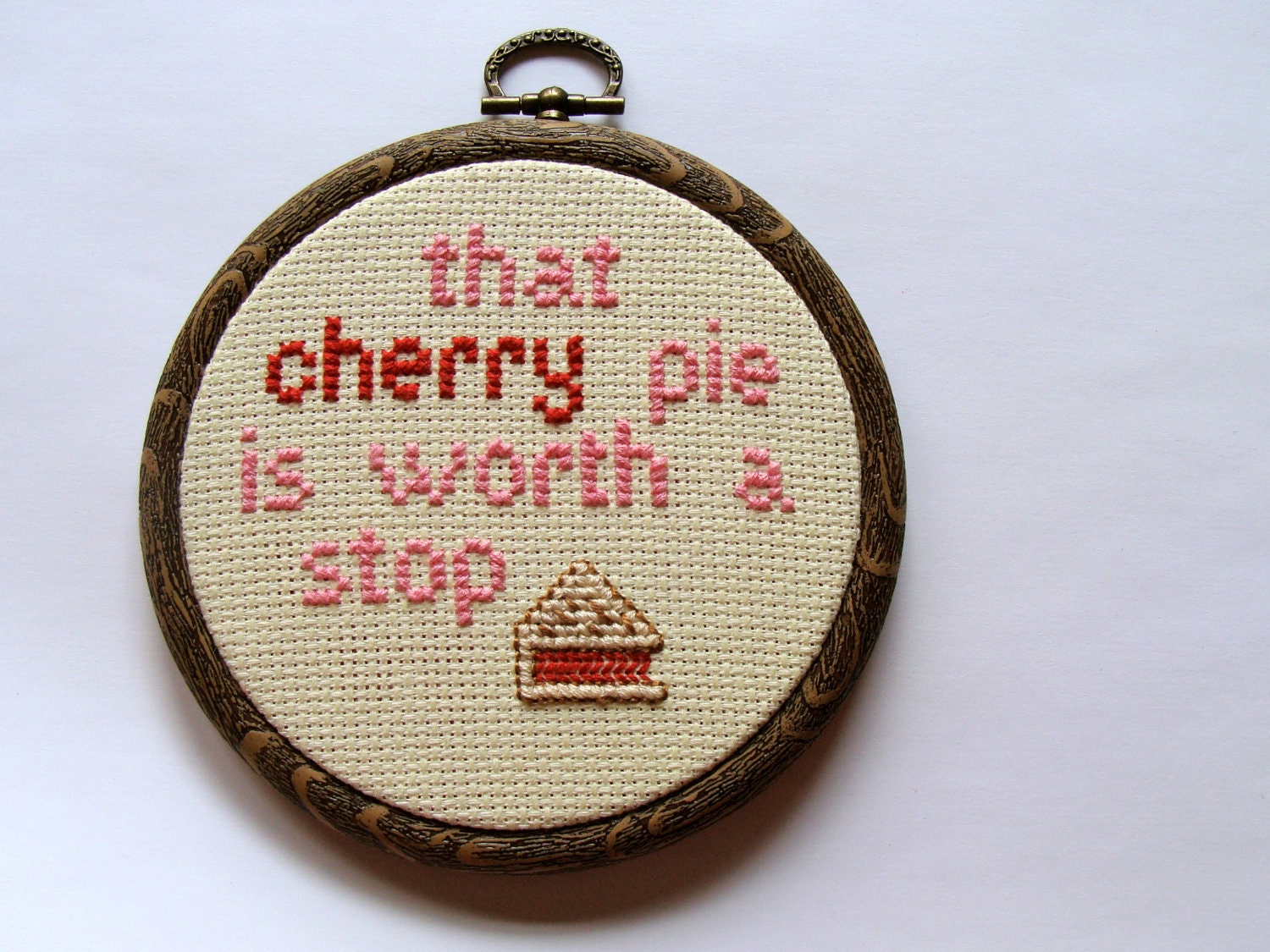 That Cherry Pie is Worth a Stop Cross-Stitch