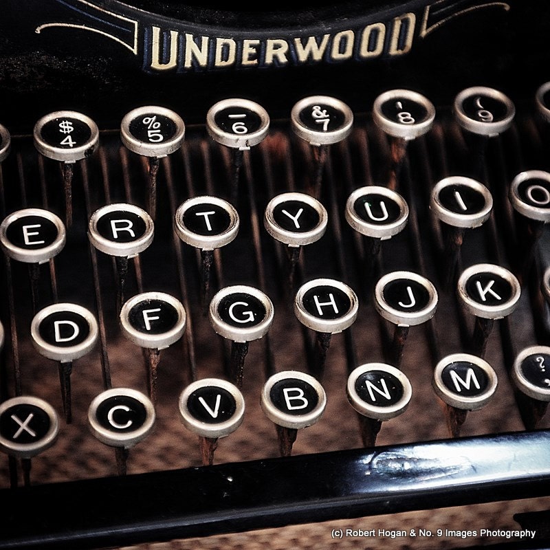Antique Typewriter Keys - 8x8 fine art print