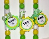 Cheerleading Gumball Party Favors for girl's birthday parties Match school colors
