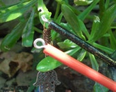 Plain Burnt Orange Hair Stick with Eye Hook (Part One of Two Step Process Hair Sticks)