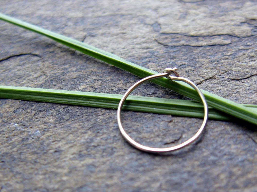 sterling silver hoops-- super fine or very thin-- primitive series-- ether by thebeadedlily on etsy