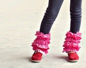Strawberry Fruffles Ruffled Legwarmers