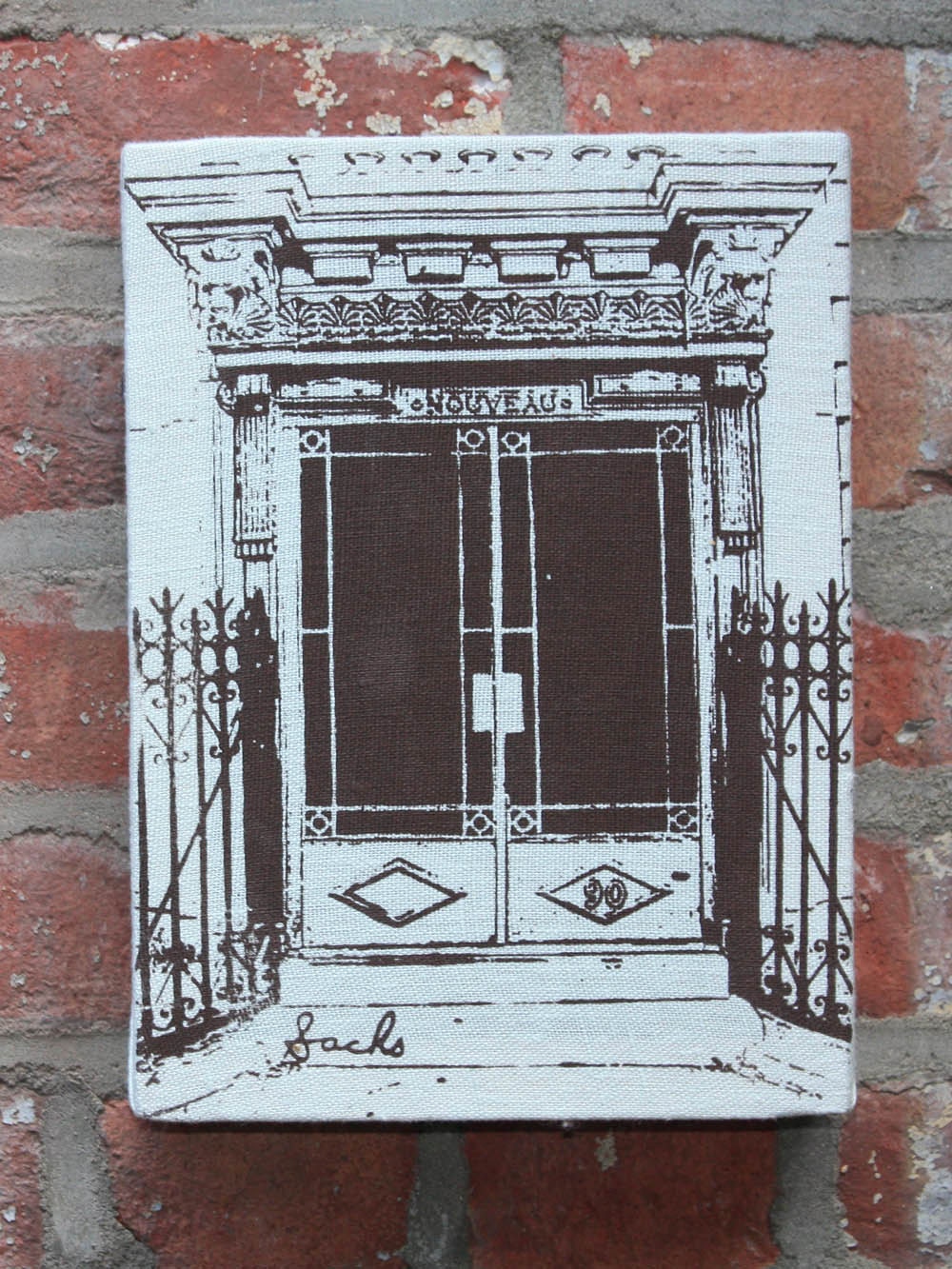 Doorway Wall Hanging - Brown/Light Blue