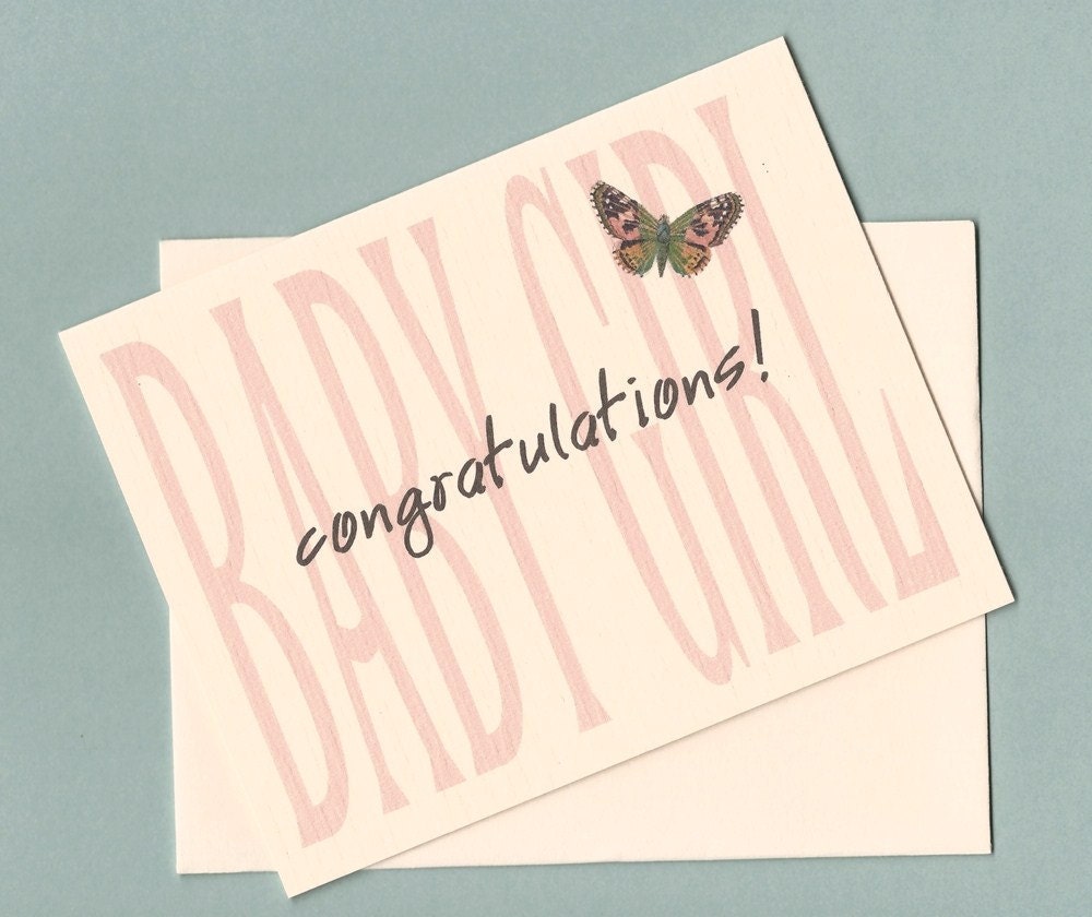 Baby Girl Congratulations Card