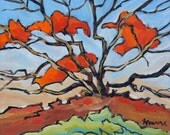 Hill Top Blaze original oil painting 8" X 10" by Prankearts