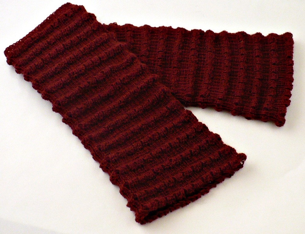 Knit Arm Warmers Fingerless Gloves Wrist Warmers Fingerless Mittens Hand Warmers Gauntlets Red Rust