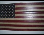 Large Wood American Flag Display