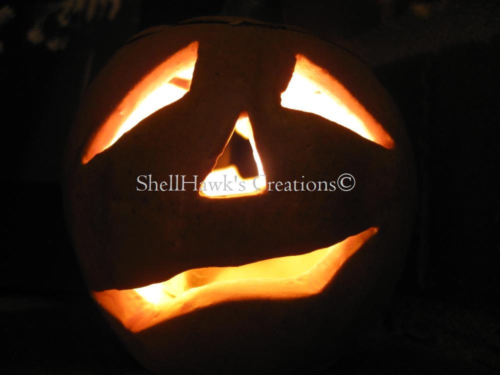 Halloween Jack o Lanterns Original Photograph 5 x 7 Black Matted