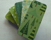 Going Green Print Slide Top Box Tins - Set of 5 Large Tins