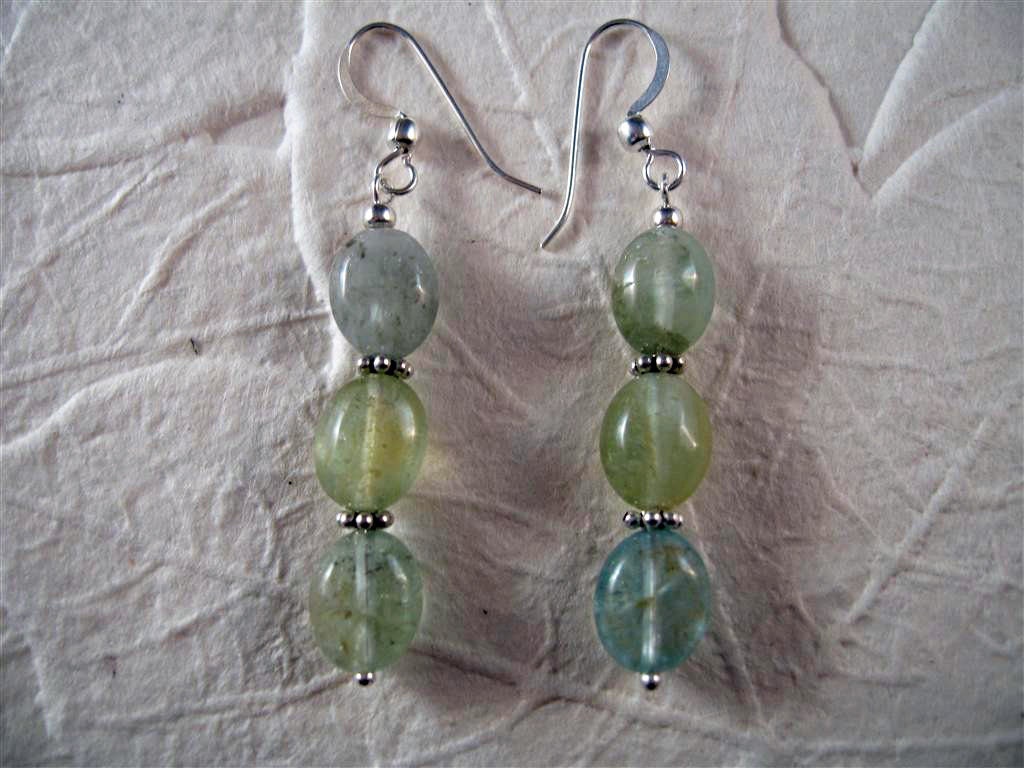 Aquamarine and Sterling Earrings