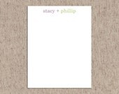 You plus Me Custom Stationery - Set of 12 Personalized Notecards - Bridal Thank You Notes