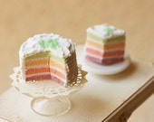 Miniature Food - Dollhouse Rainbow Cake