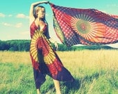 Handmade Hippie Dress, Bohemian, Scarf Dress, Chakra, Organic, Fairy Dress, Tapestry dress, fall dress, XS, Small - Cloud9Jewels