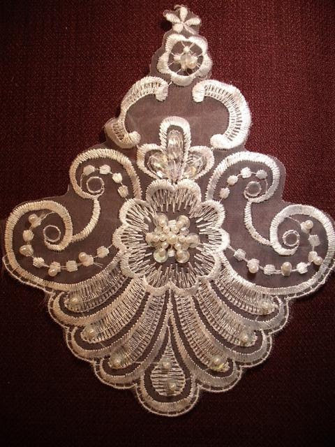 Dress It Up - Vintage Beaded and Sequin Wedding White Applique