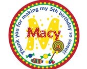 Birthday, Candy Shoppe, Personalized Stickers,Polka dots, Birthday,Favor stickers,Labels,Personalized Sticker Labels Set of 24 Il_170x135