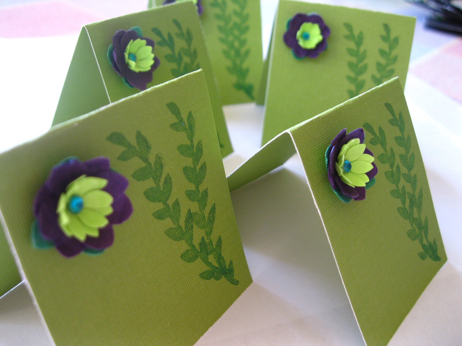 Miniature Cards - Designer Flower Mini Note Cards - Set of 5
