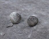 Music Notes Post Earrings- Fine Silver