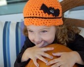 Crocheted Halloween Bat Hat