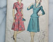 DuBarry Pattern 1943 Ladies Two Piece Dress