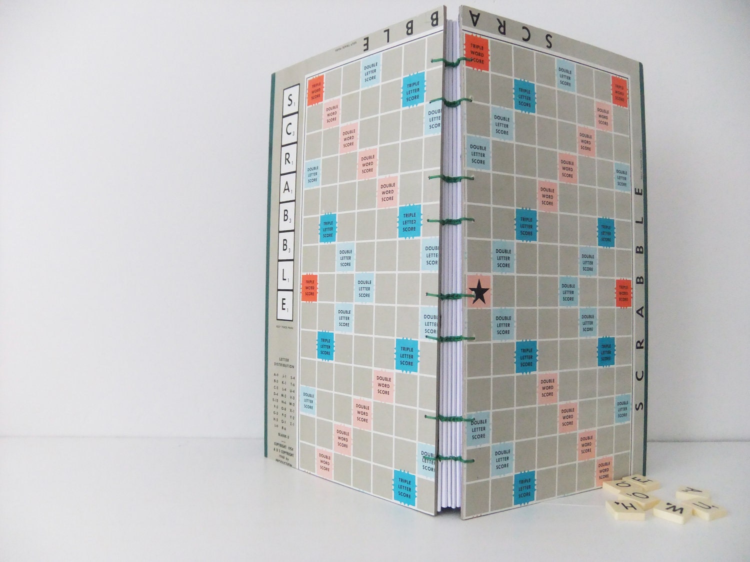Scrabble journal - Handmade Journal