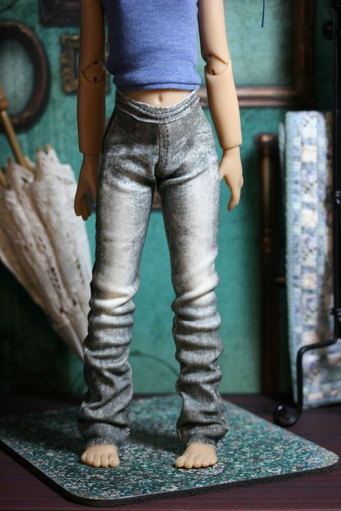 STONE - Stretch Denim print leggings for Kaye Wiggs MSD, Dollstown 7