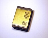 Pill Box HandMade Metal Pill Case Large PillBox for daily use or Cool Gift. Ring Box Utility Belt Fetish Future Vintage - Vent Brass