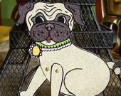 Original Fully Assembled Articutlated Pug Paper Doll