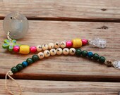 Personalized Natural Wood Paci Clips.
