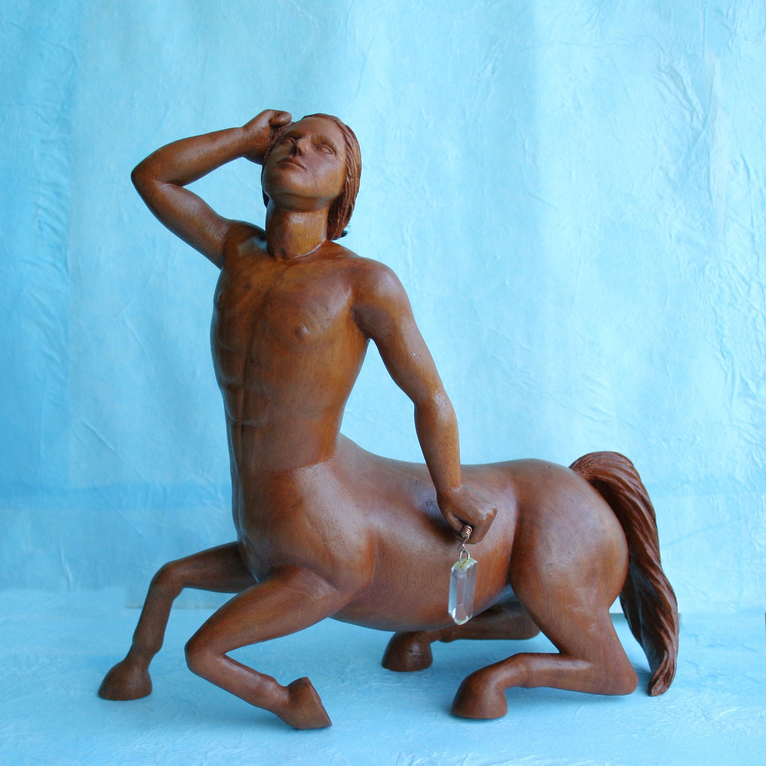 Wood Carving, Centaur, Chiron Awakes