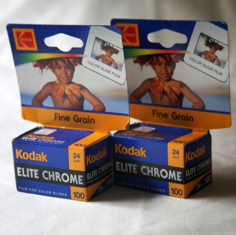 2 Rolls of Kodak Elitechrome 100 35mm Slide Film 24 Exp. (Expired)