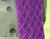 Purple Diamond Lace Scarf- Knitting for Charity