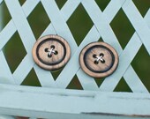 Wooden Button Cufflinks